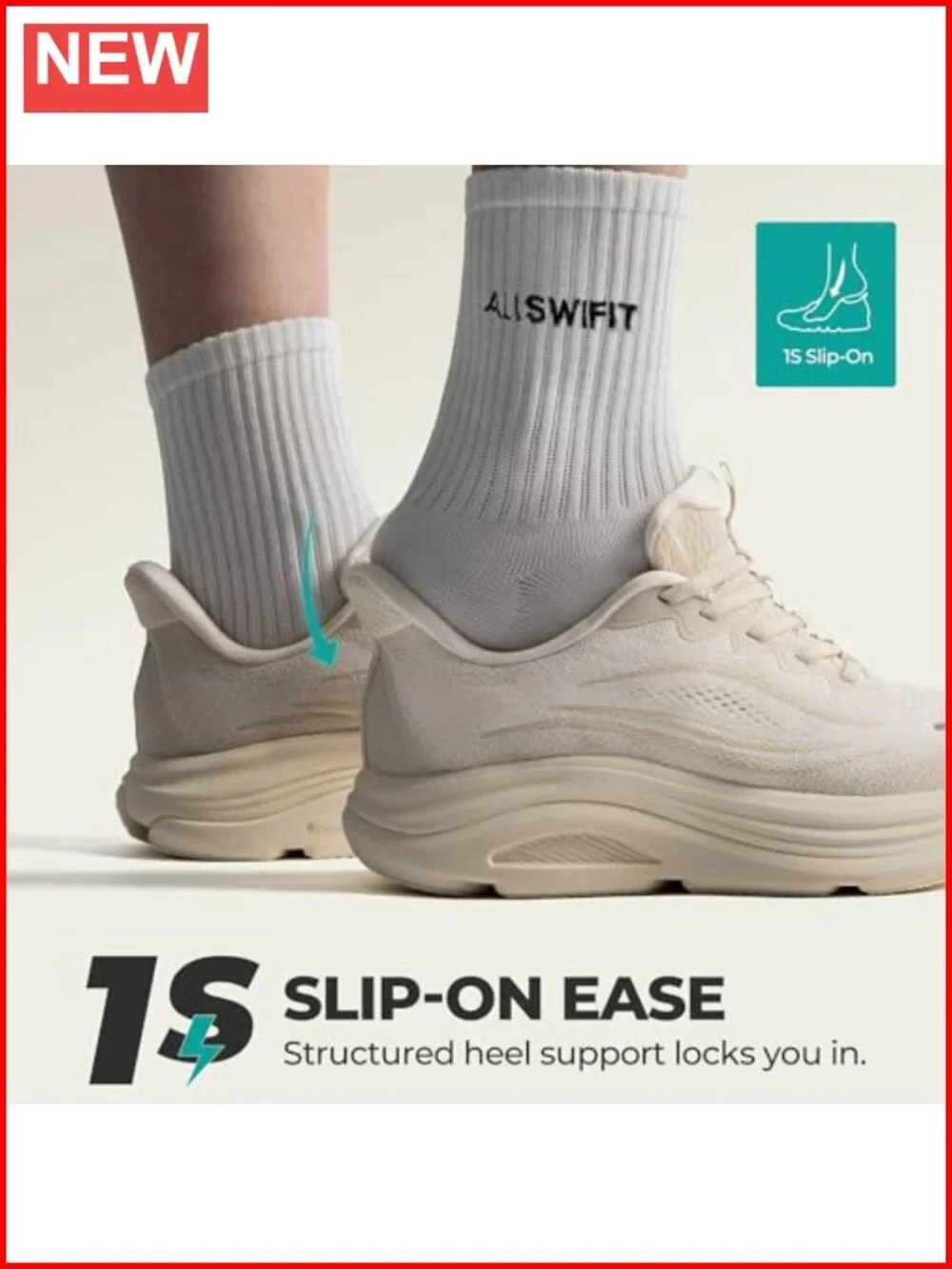 Slip-On Walking Shoes Hands-Free Cushion Running Tennis Arch Support Athletic